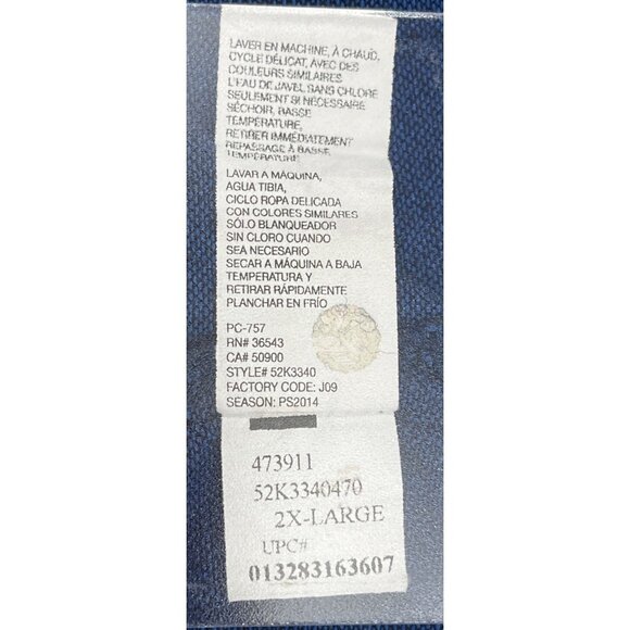 Arrow 2XL Tall Polo Navy Cotton Blend Shirt 55c ? - Picture 7 of 11